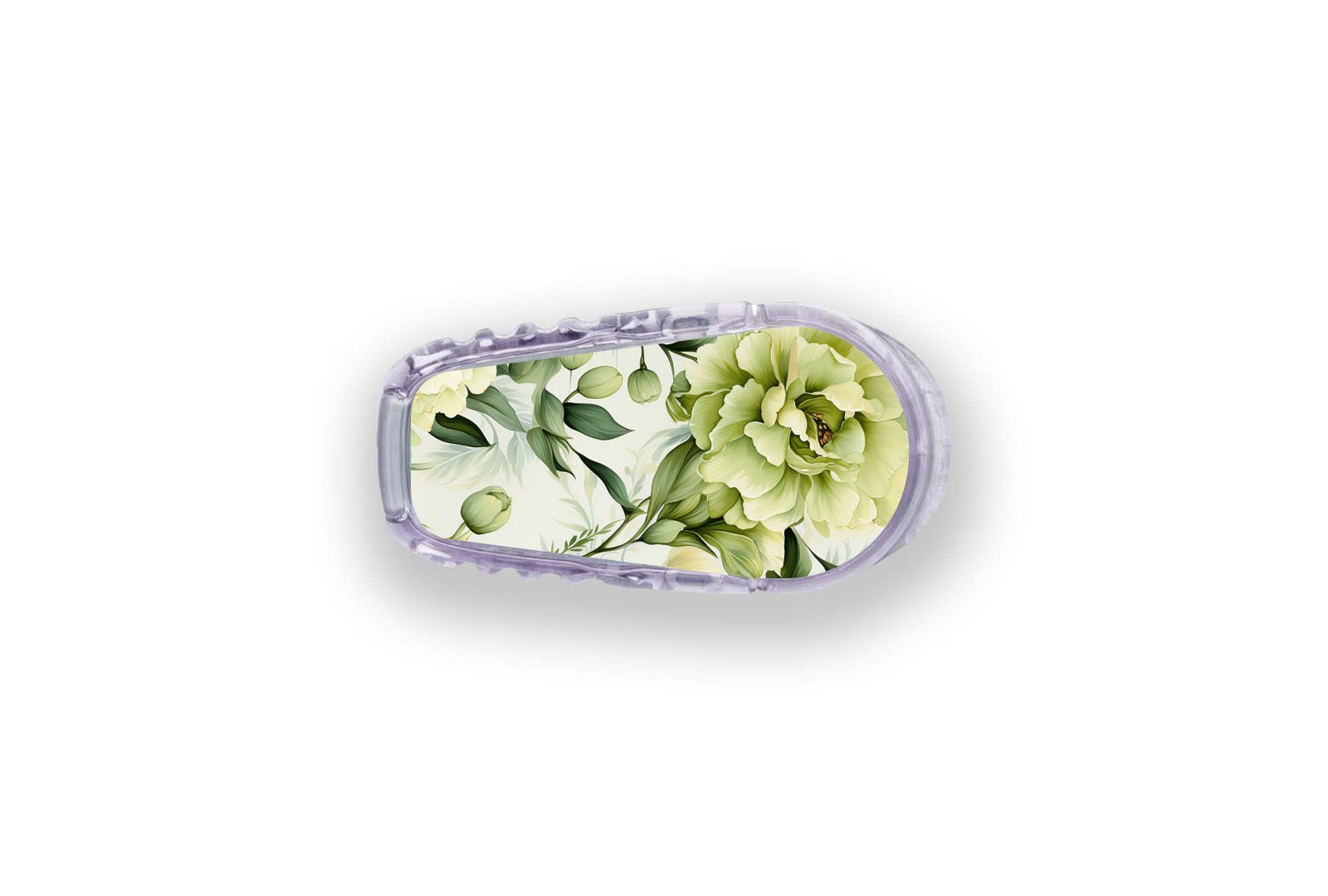 Sage Green Flowers Sticker for Novopen 4, 5, 6, or Echo diabetes supplies and insulin pumps