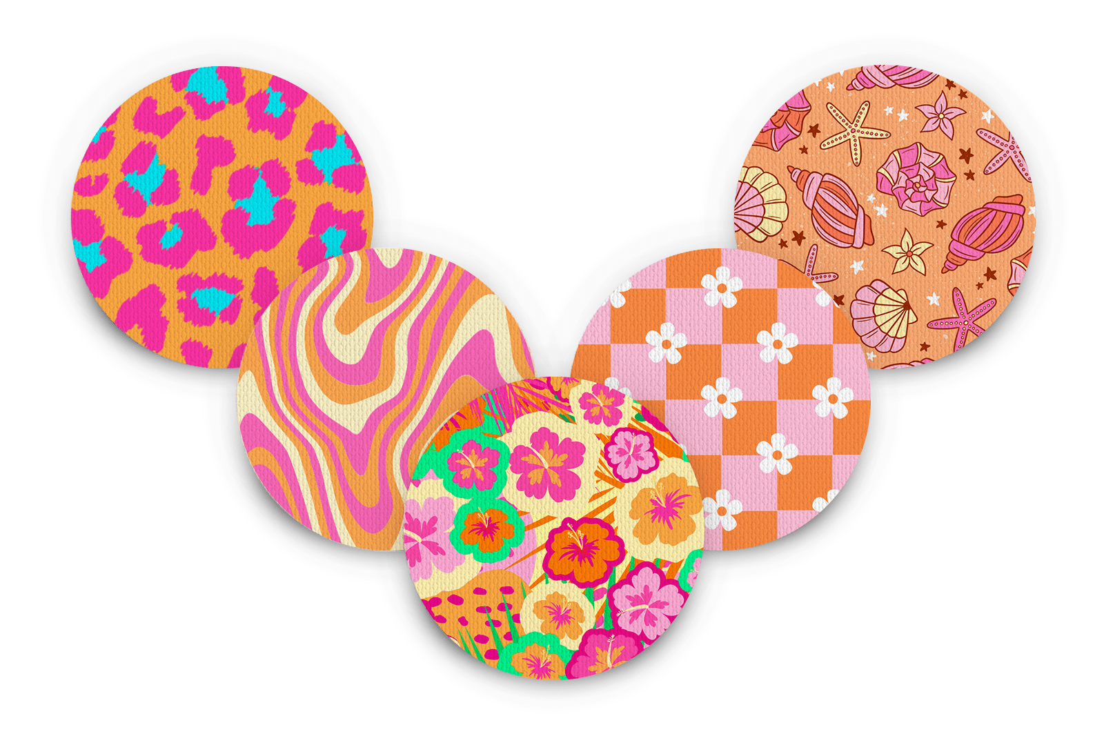 Sassy Summer Patch Pack for Generic Overpatch - 5 Pack diabetes supplies and insulin pumps