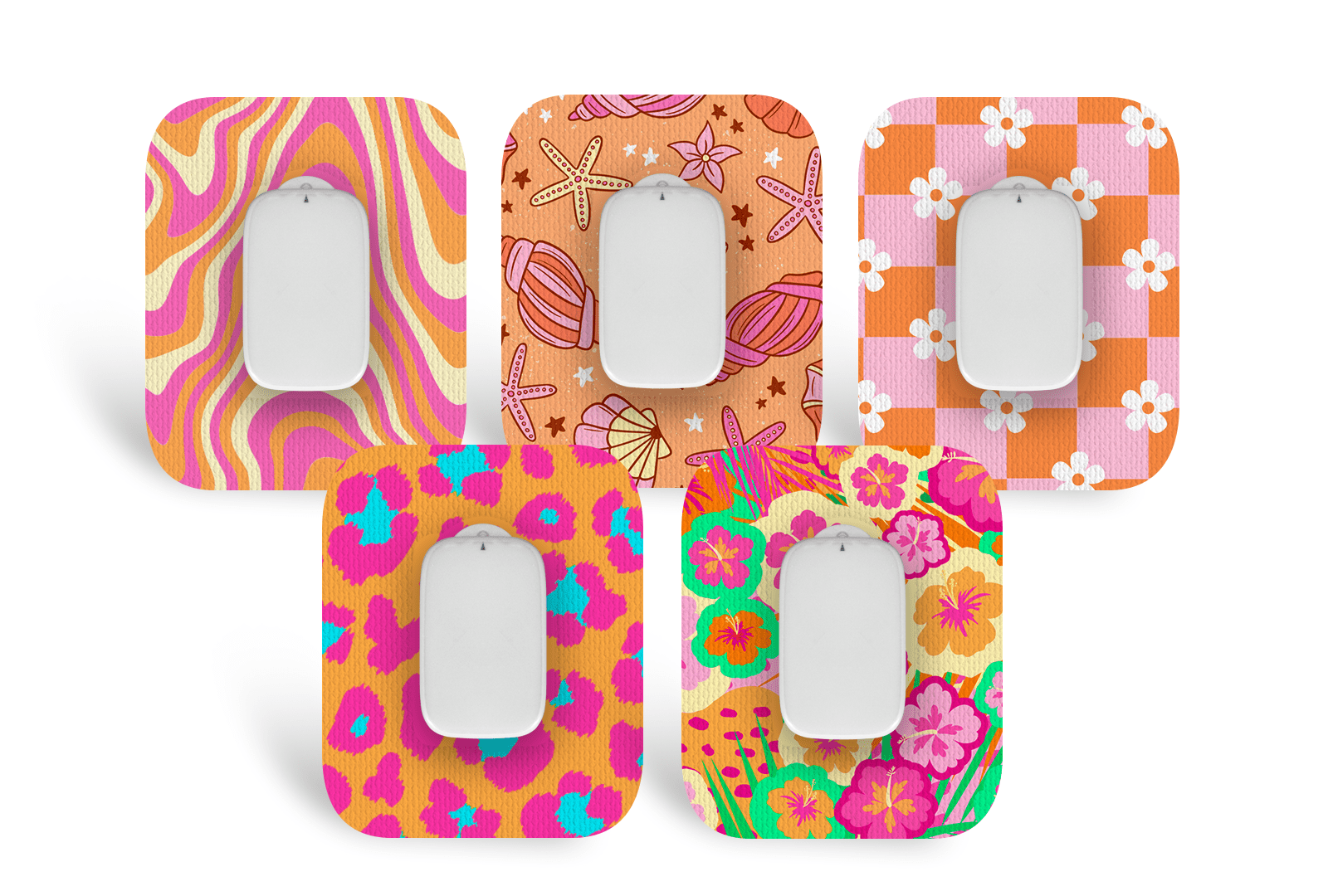 Sassy Summer Patch Pack for Medtrum CGM - 5 - Pack diabetes supplies and insulin pumps