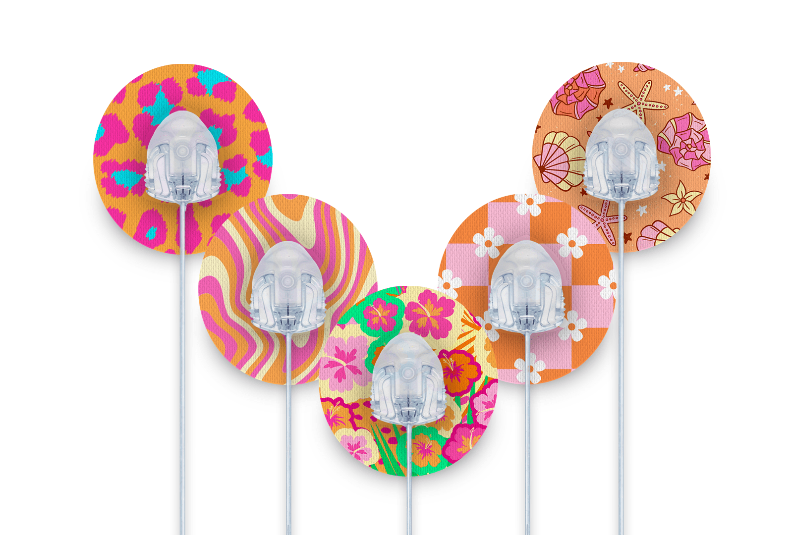 Sassy Summer Patch Pack for Autosoft 90 - 5 - Pack diabetes supplies and insulin pumps