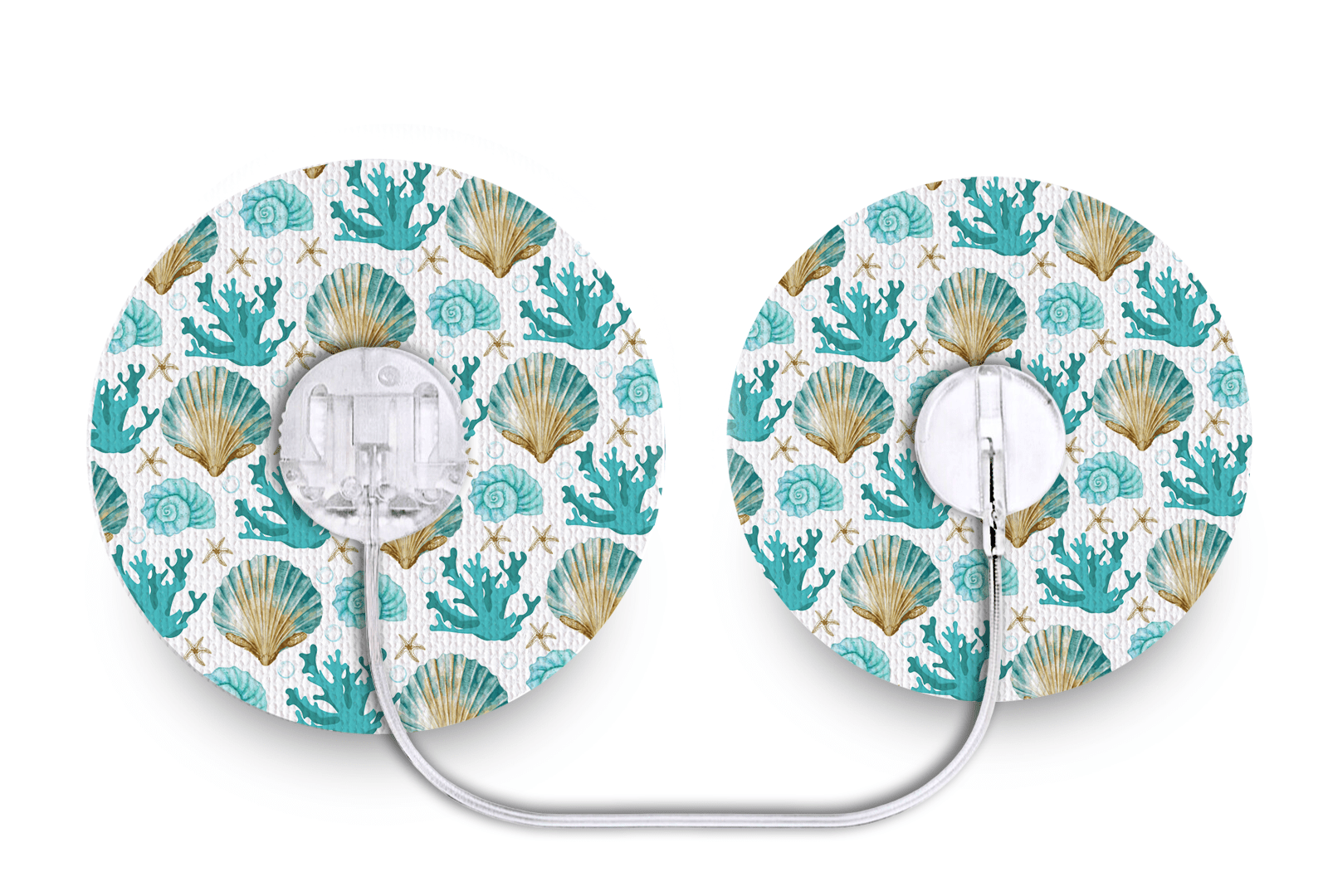 Seashells Patch - Tru - Steel for Single diabetes supplies and insulin pumps