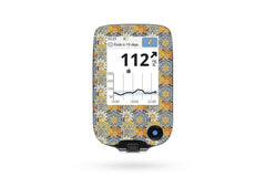 70's Funky Florals Sticker - Freestyle Libre Reader for diabetes CGMs and insulin pumps