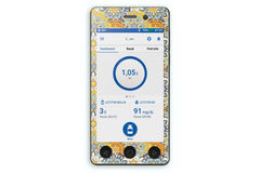 70's Funky Florals Sticker - Omnipod Dash PDM for diabetes CGMs and insulin pumps