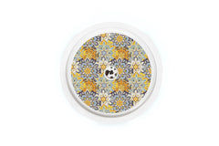 70's Funky Florals Sticker for Freestyle Libre 1, 2, or 2+ diabetes CGMs and insulin pumps