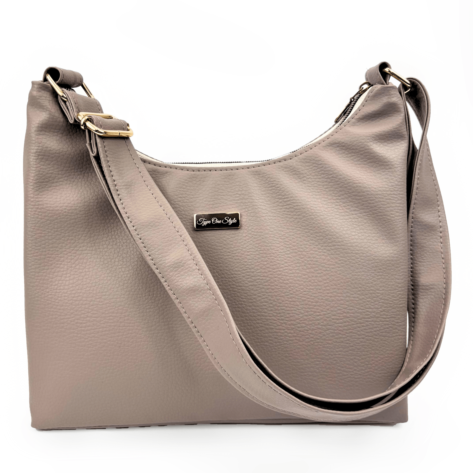Signature Handbag for Chic Taupe diabetes supplies and insulin pumps