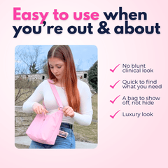 Signature Handbag for Cute Pink diabetes supplies and insulin pumps