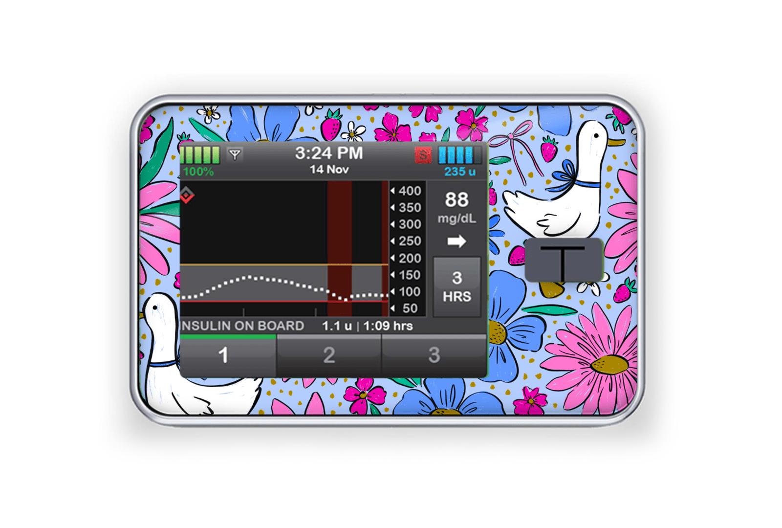 Silly Goose Sticker for T:Slim X2 diabetes supplies and insulin pumps
