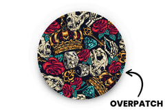 Skulls & Roses Patch - Overpatches for Single diabetes supplies and insulin pumps