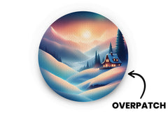Snowy Cabin Patch - Overpatches for Single diabetes supplies and insulin pumps