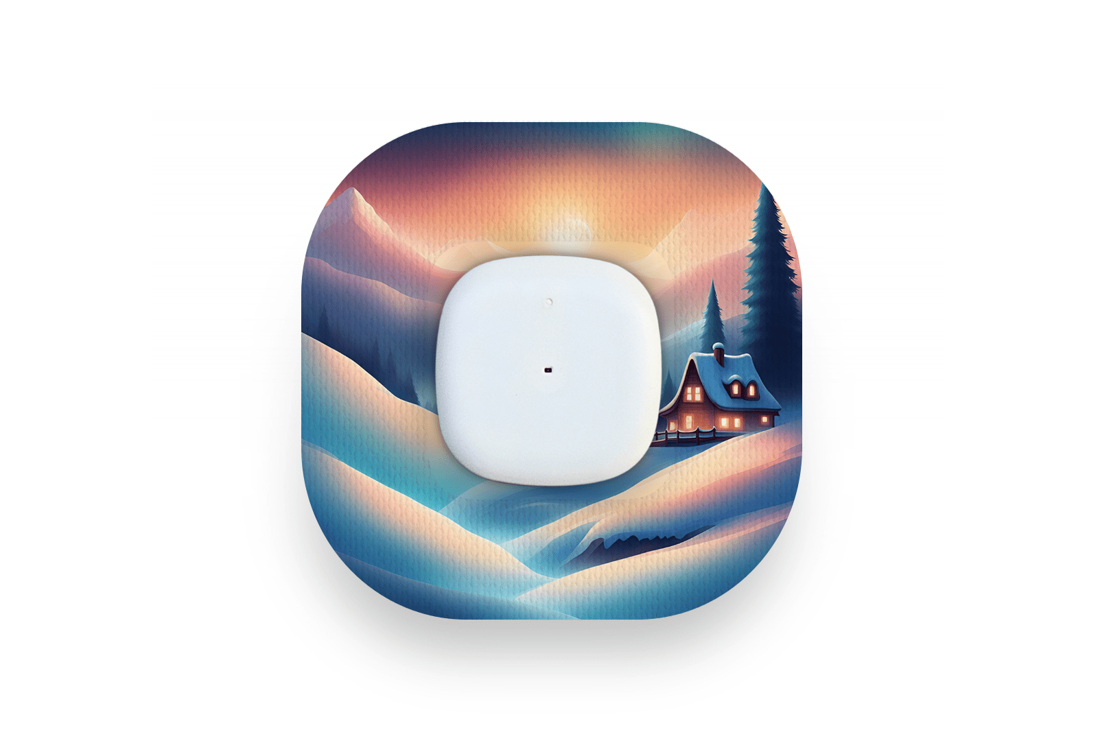 Snowy Cabin Patch - Simplera for Single diabetes supplies and insulin pumps