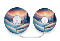 Snowy Cabin Patch - Tru - Steel for Single diabetes supplies and insulin pumps