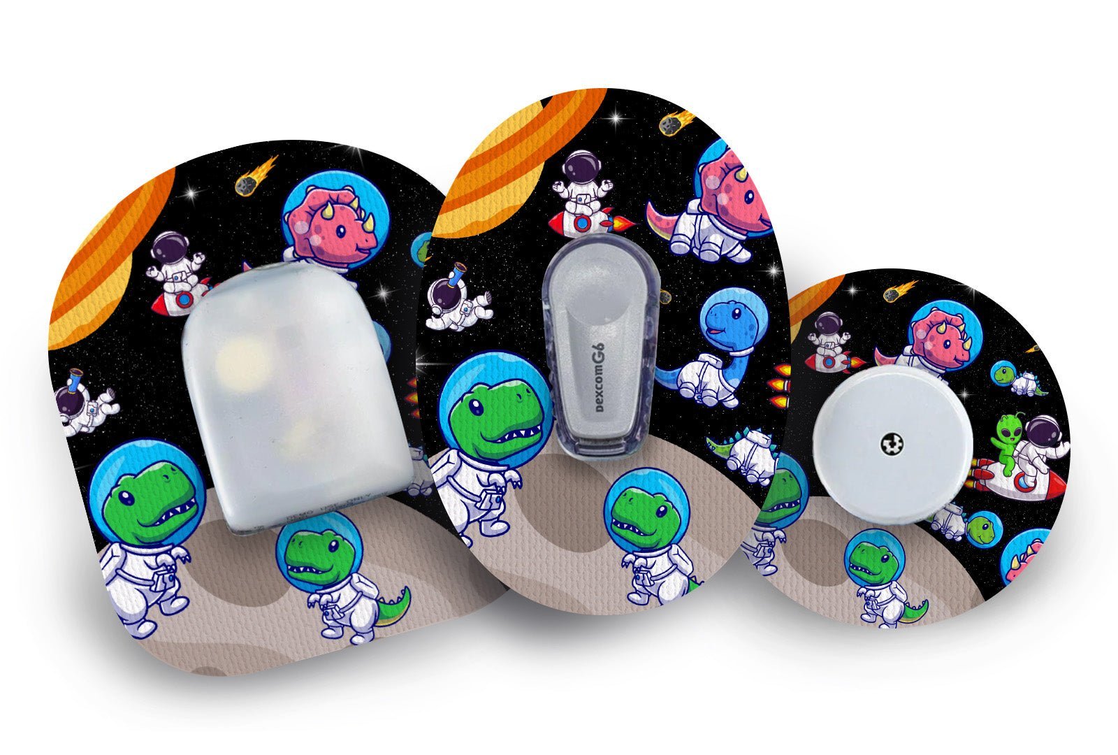 Space Dinosaur Patch - 20 Pack for Freestyle Libre 2 diabetes supplies and insulin pumps