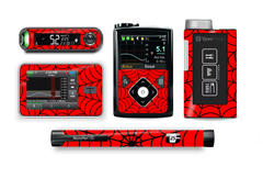 Spider Hero Sticker for Novopen 4, 5, 6, or Echo diabetes supplies and insulin pumps