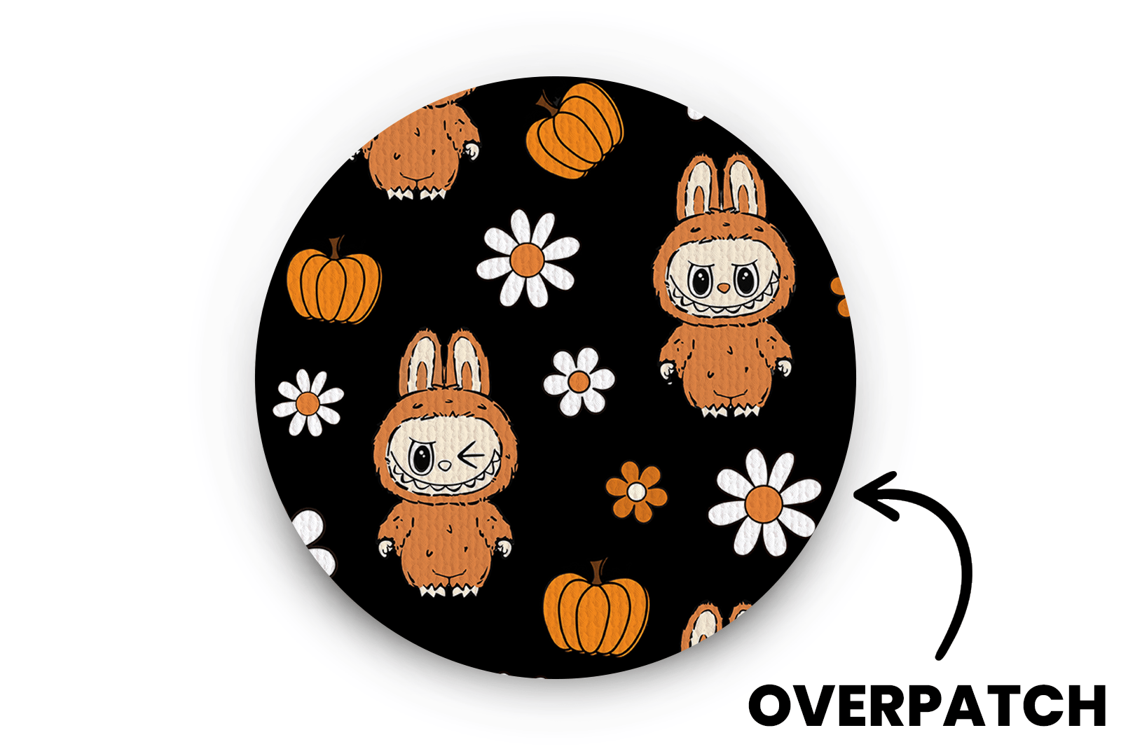 Spooky Labubu Patch - Overpatches for Single diabetes supplies and insulin pumps