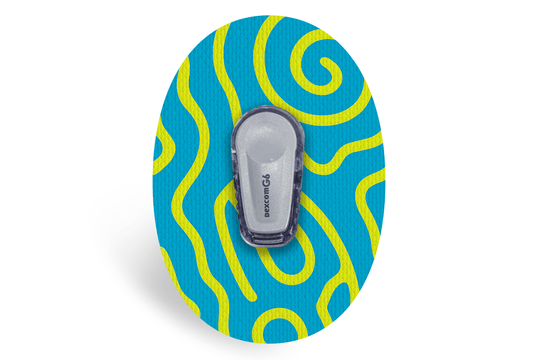 Squiggly Patch - Dexcom G6 / One for Dexcom G6 / One diabetes supplies and insulin pumps