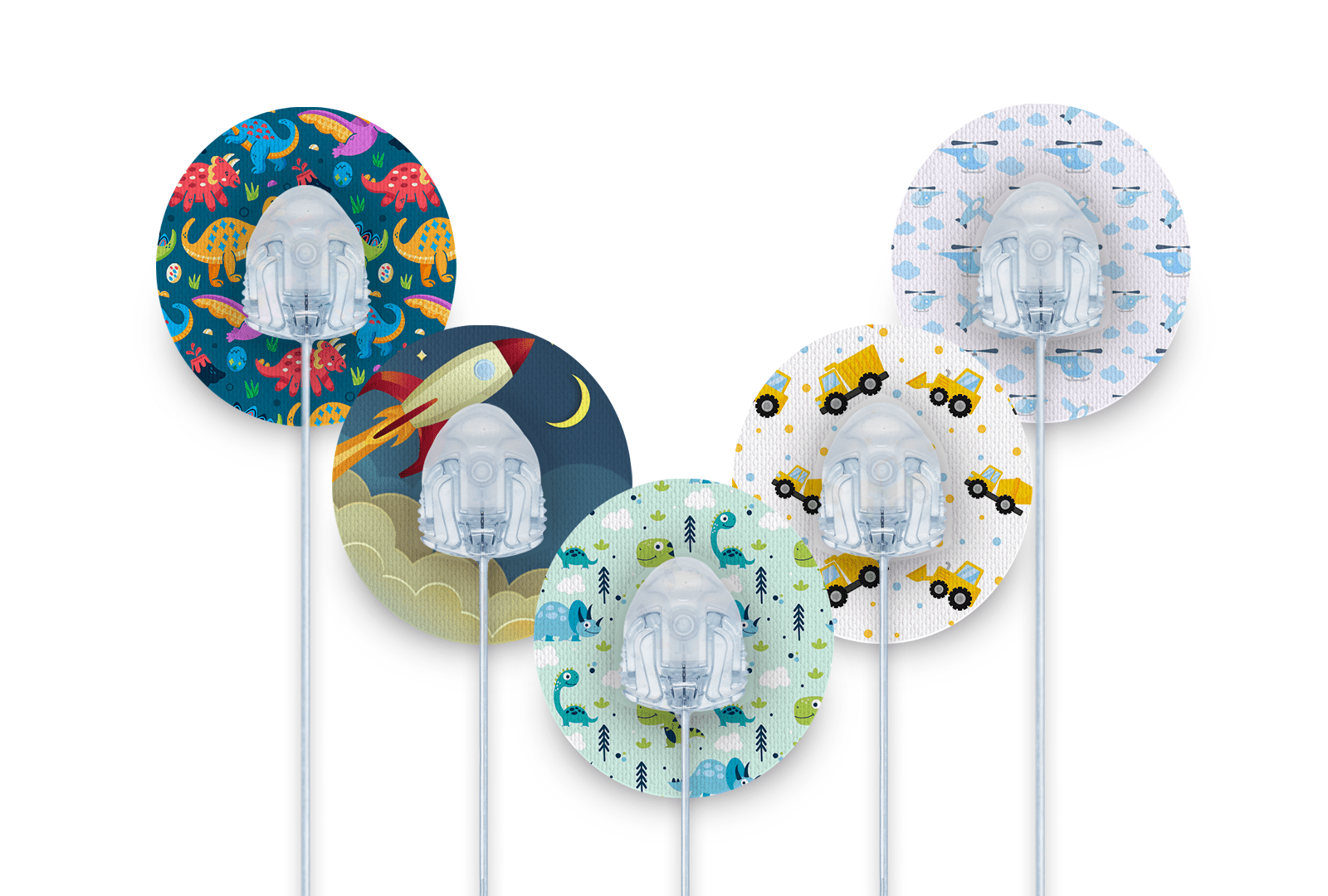 STEM Kids Patch Pack for GlucoRX Aidex - 5 - Pack diabetes supplies and insulin pumps