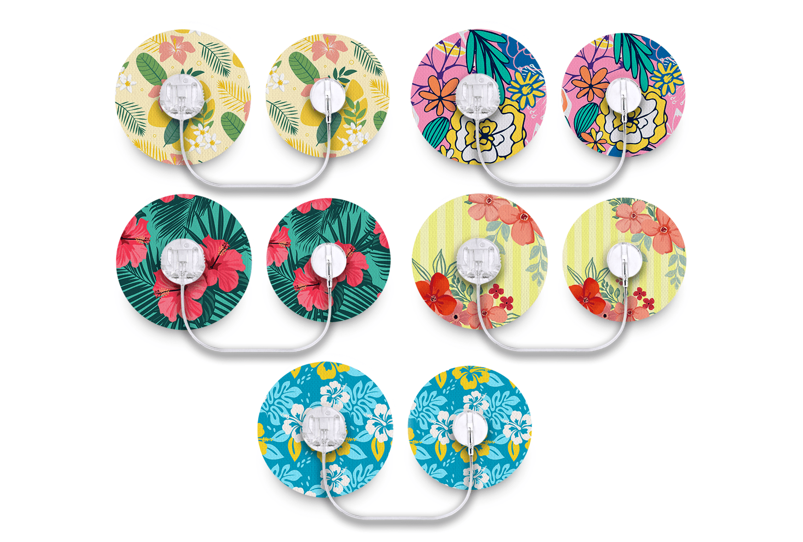 Summer Flowers Pack for Tru - Steel diabetes supplies and insulin pumps