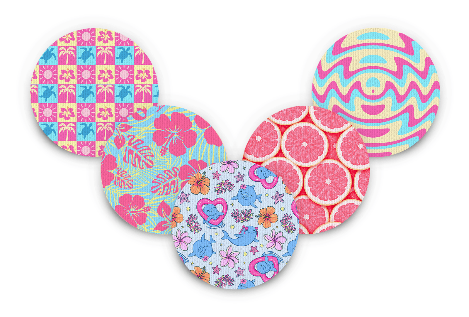 Summer Party Patch Pack for Generic Overpatch diabetes supplies and insulin pumps