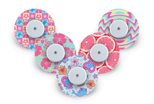 Summer Party Patch Pack for Freestyle Libre diabetes supplies and insulin pumps