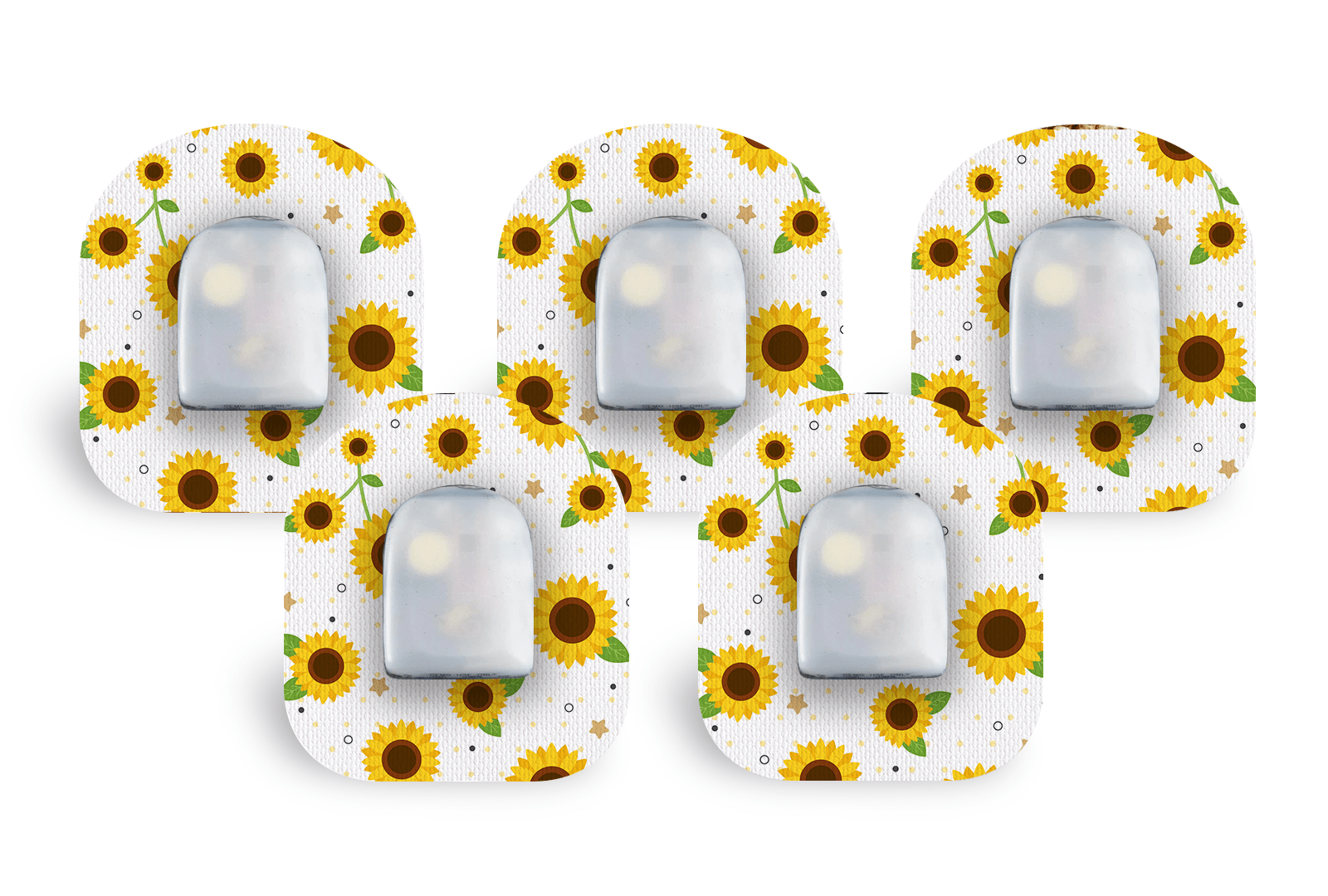Sunflower Patch Pack for Omnipod - 5 Pack diabetes supplies and insulin pumps