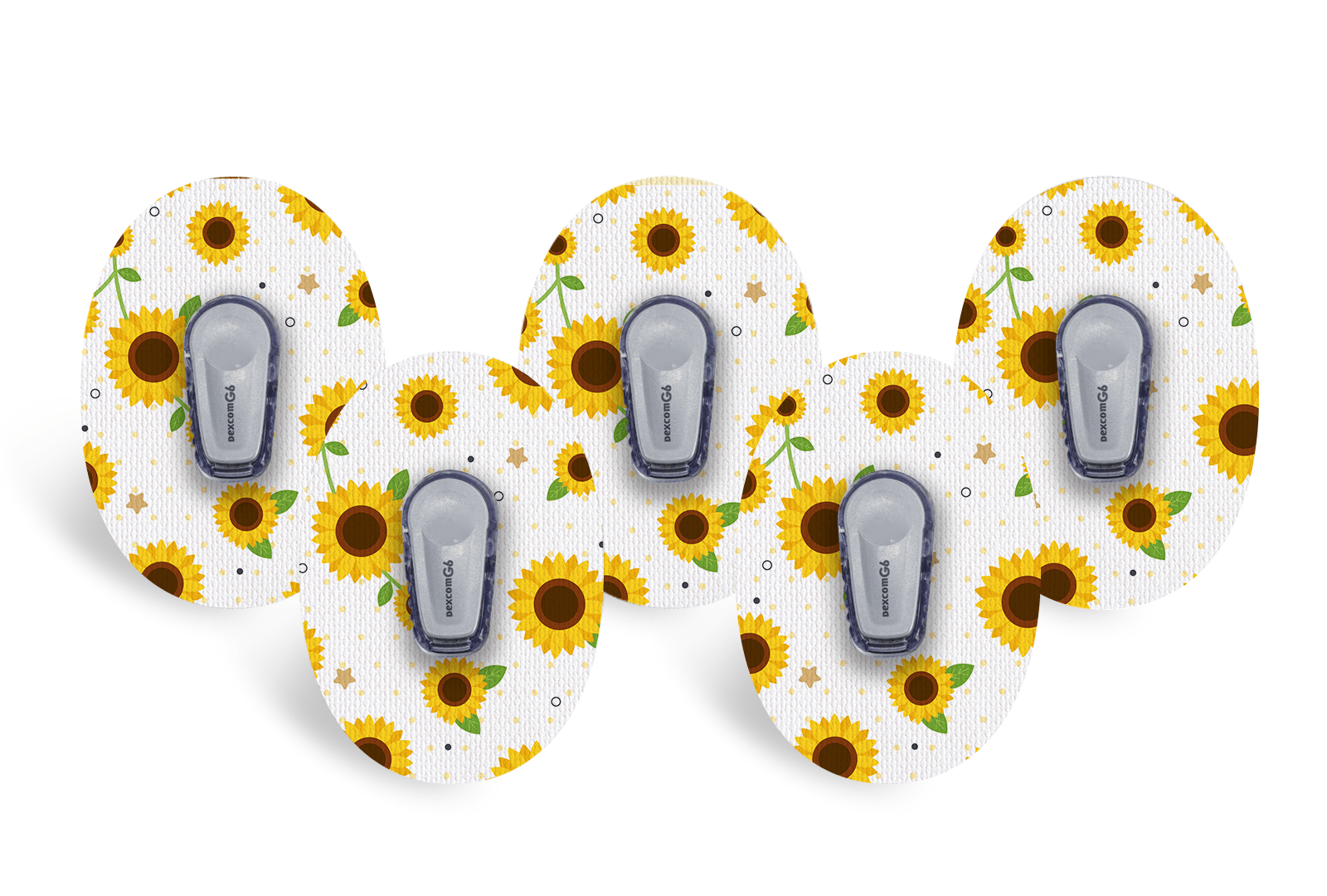 Sunflower Patch Pack for Dexcom G6 - 5 Pack diabetes supplies and insulin pumps
