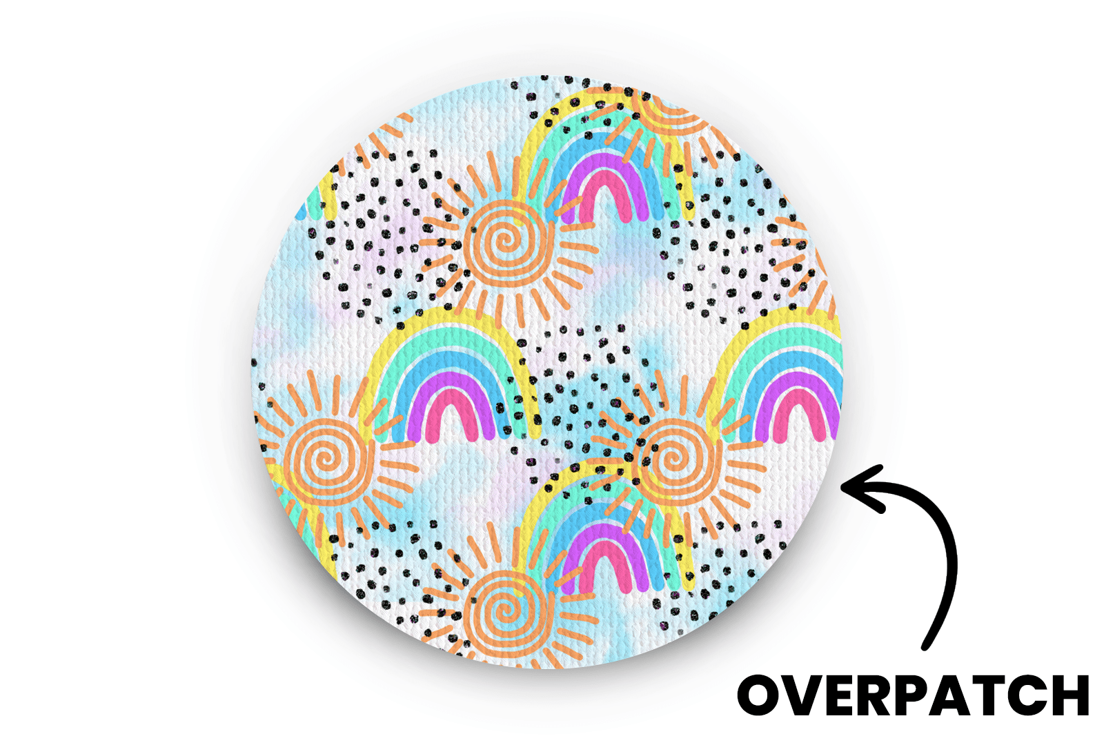 Sunshine & Rainbows Patch - Overpatches for Single diabetes supplies and insulin pumps