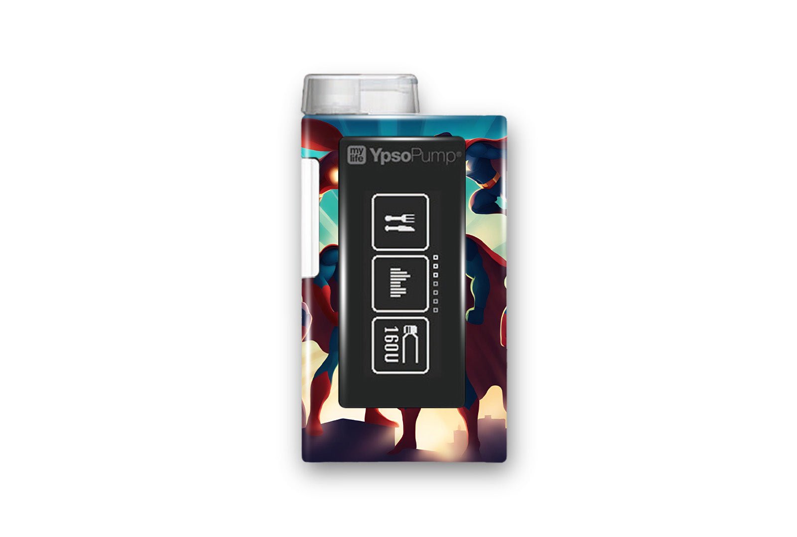 Superhero Sticker for Novopen 4, 5, 6, or Echo diabetes supplies and insulin pumps