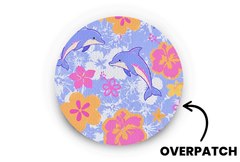 Tropical Dolphins Patch - Overpatches for Single diabetes supplies and insulin pumps