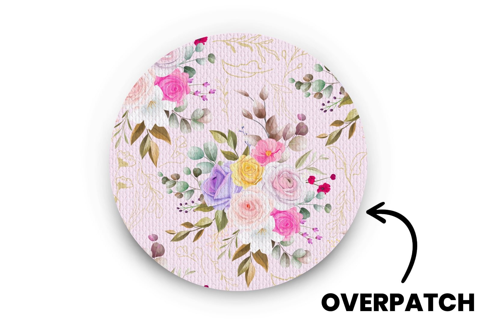 Vintage Bouquet Patch - Overpatches for Single diabetes supplies and insulin pumps