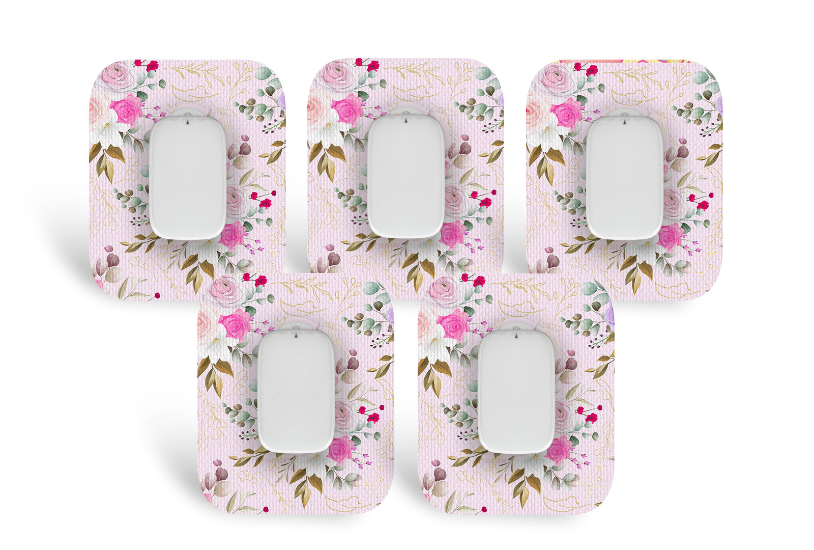 Vintage Bouquet Patch Pack for Medtrum CGM - 5 - Pack diabetes supplies and insulin pumps