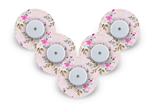 Vintage Bouquet Patch Pack for Freestyle Libre - 5 Pack diabetes supplies and insulin pumps