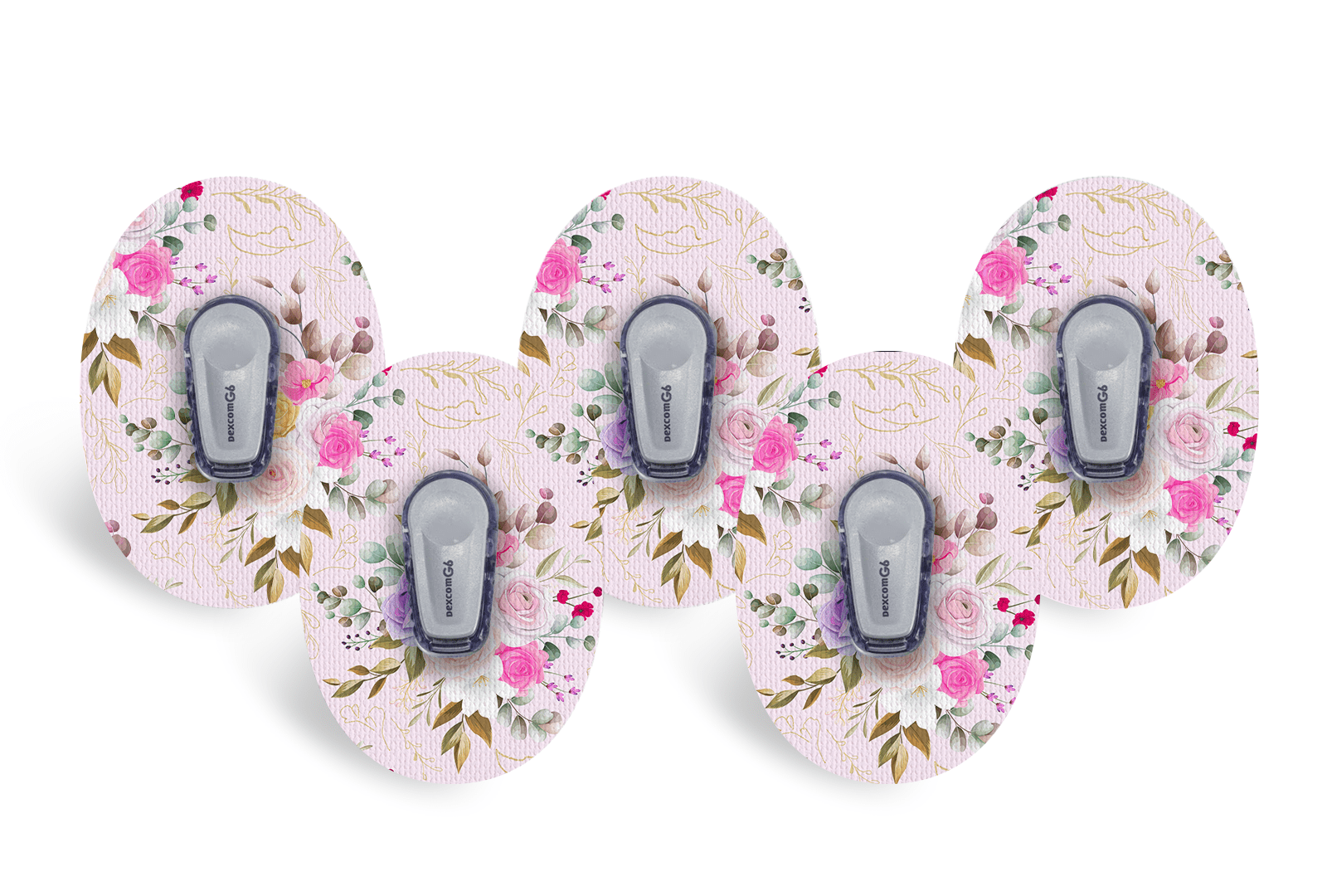 Vintage Bouquet Patch Pack for Dexcom G6 - 5 Pack diabetes supplies and insulin pumps