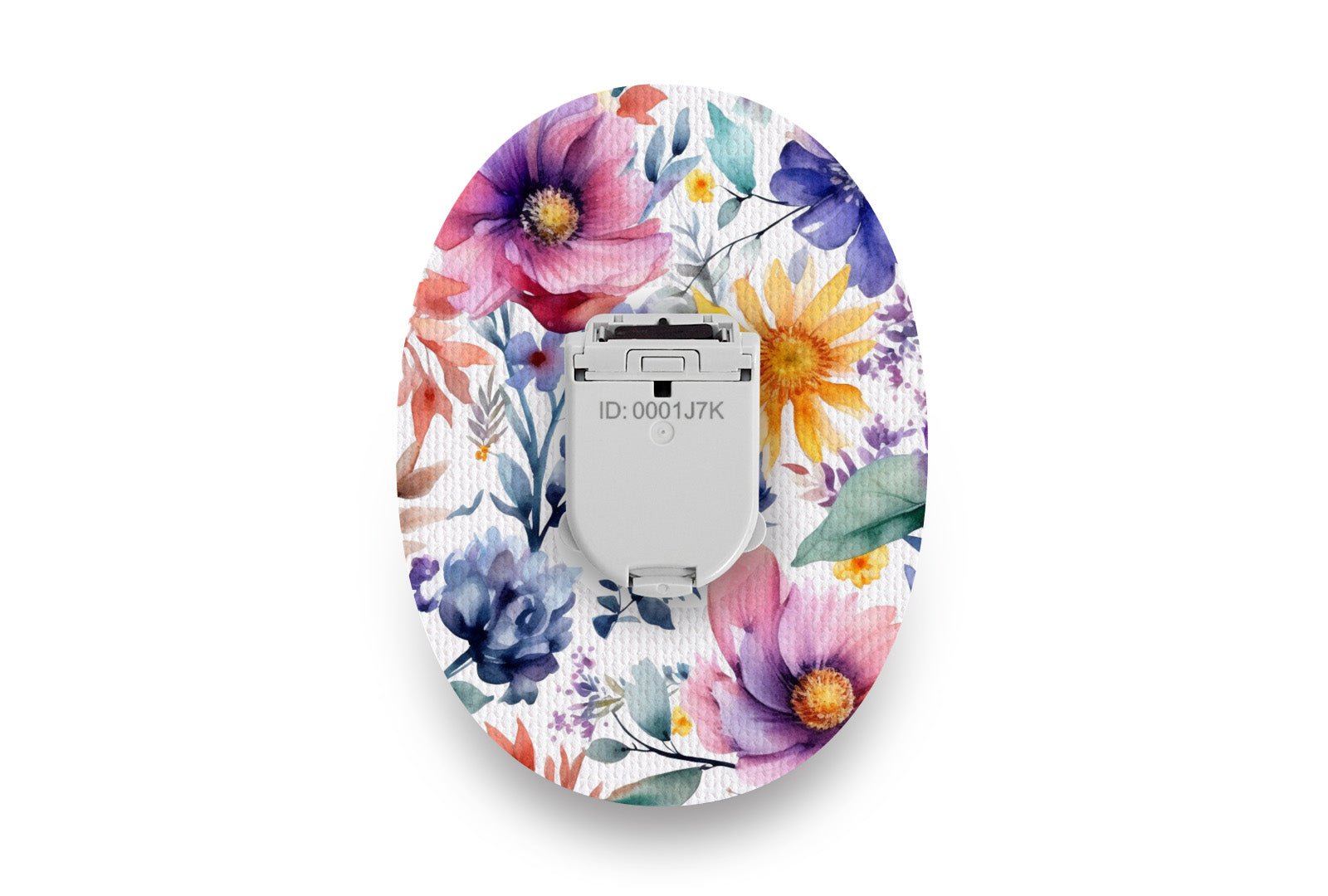 Watercolour Flowers Patch for Glucomen Day diabetes supplies and insulin pumps