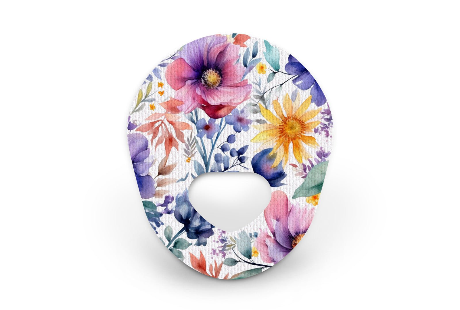 Watercolour Flowers Patch for Guardian 3 diabetes supplies and insulin pumps