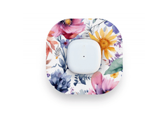 Watercolour Flowers Patch for Medtrum CGM diabetes supplies and insulin pumps