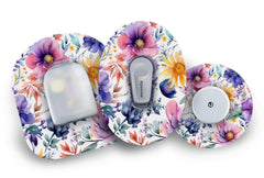 Watercolour Flowers Patch for Freestyle Libre 2 diabetes supplies and insulin pumps