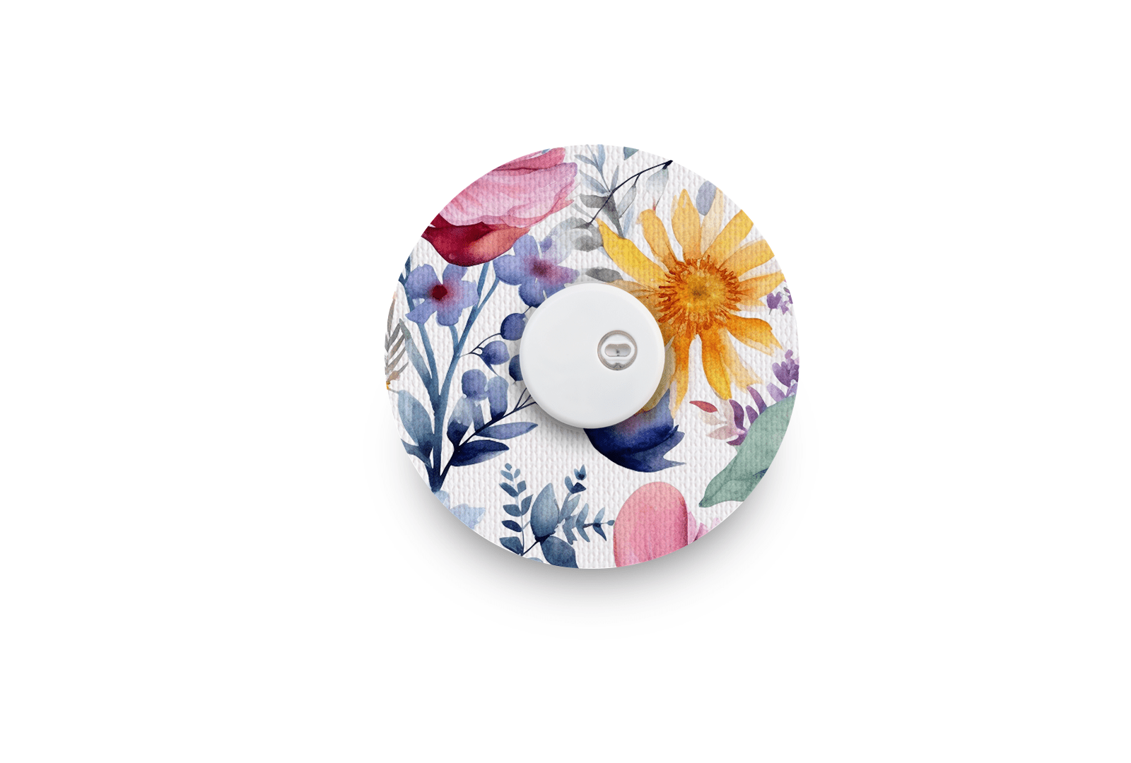 Watercolour Flowers Patch - Libre 3 for Single diabetes supplies and insulin pumps