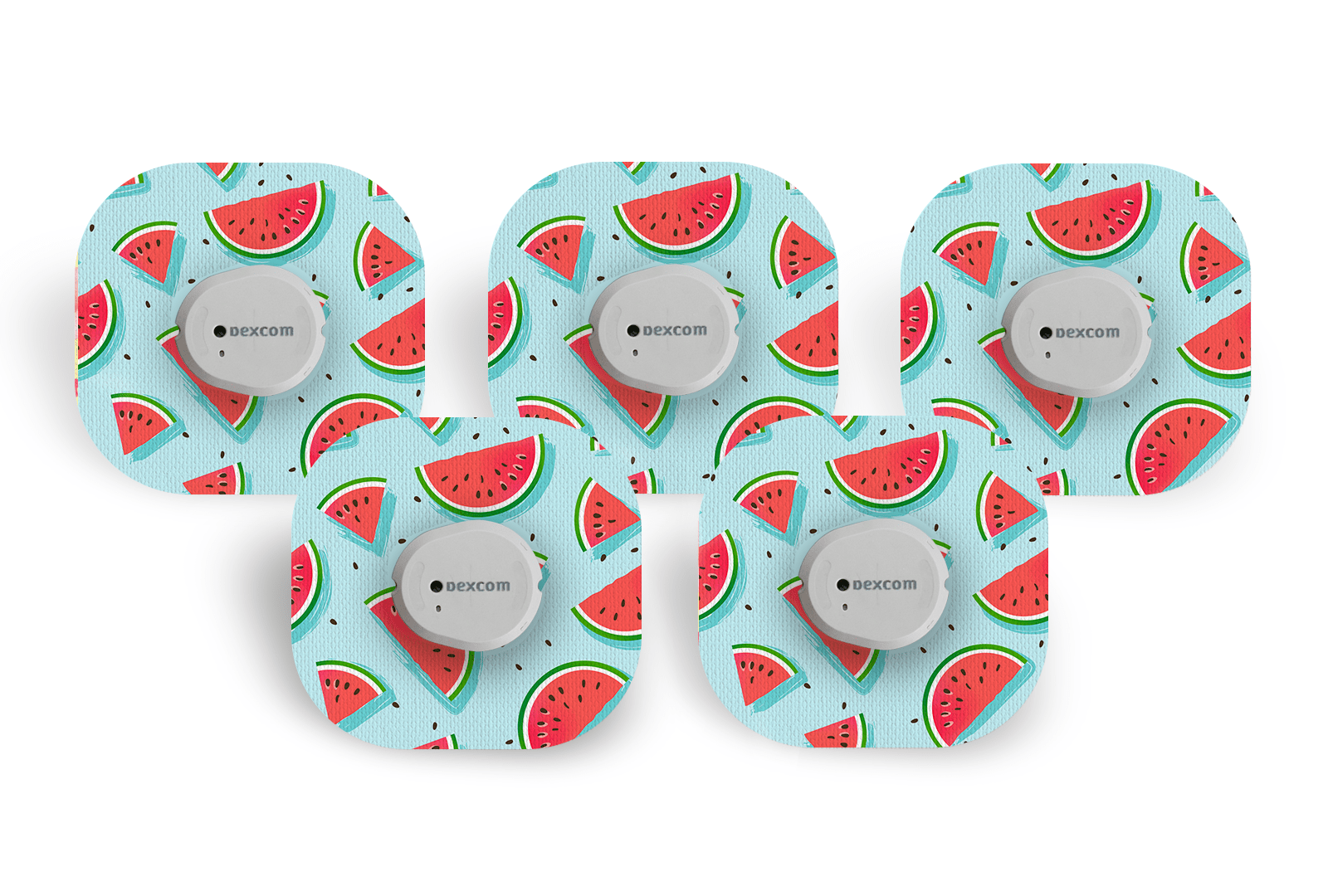 Watermelon Patch Pack for Generic Overpatch - 5 Pack diabetes supplies and insulin pumps