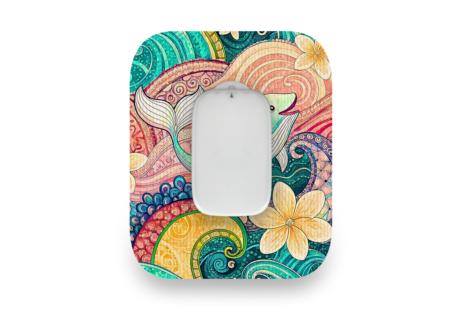 Whimsical Whale Patch for TouchCare® Nano CGM diabetes supplies and insulin pumps