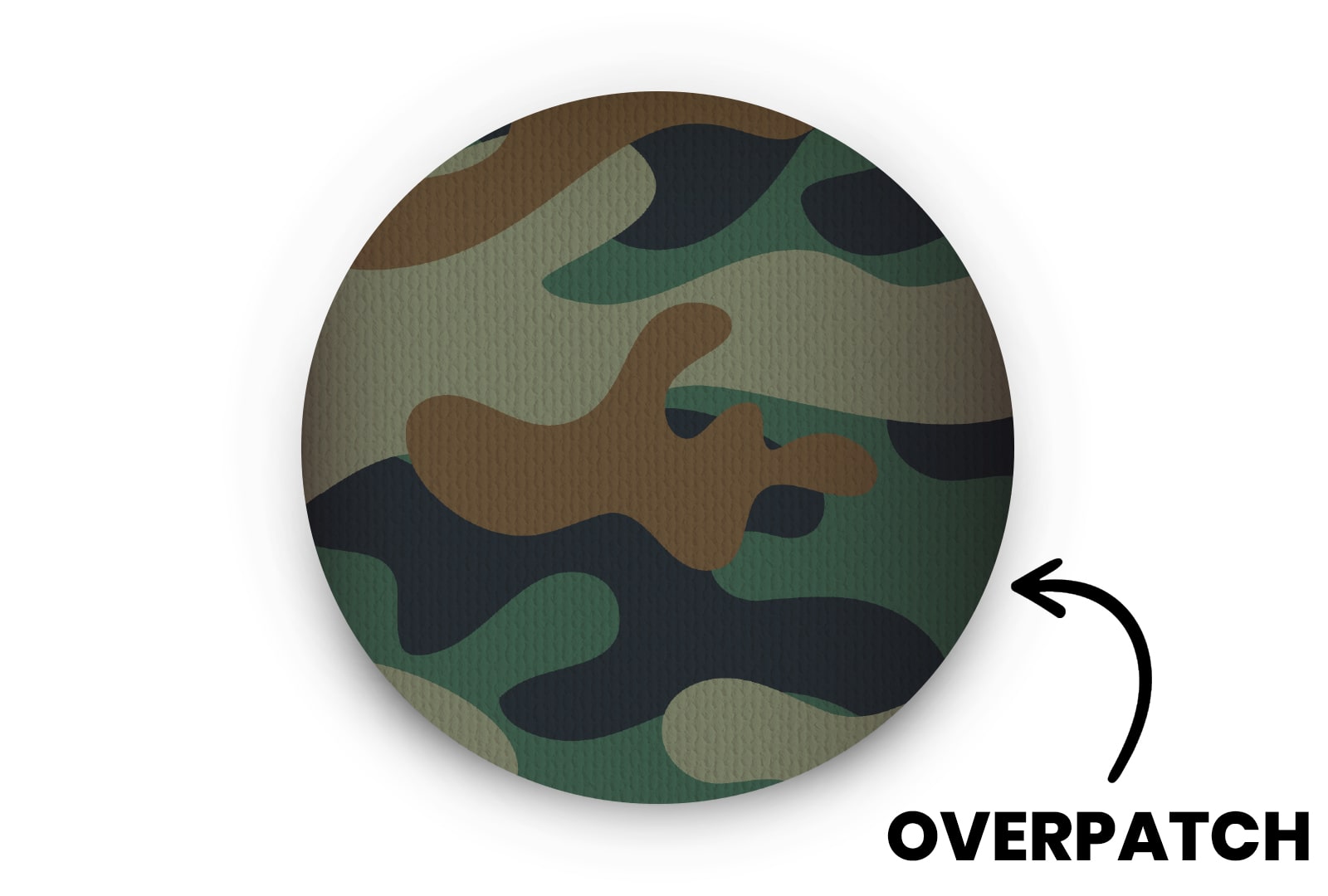 Woodland Camo Patch - Overpatches for Single diabetes supplies and insulin pumps