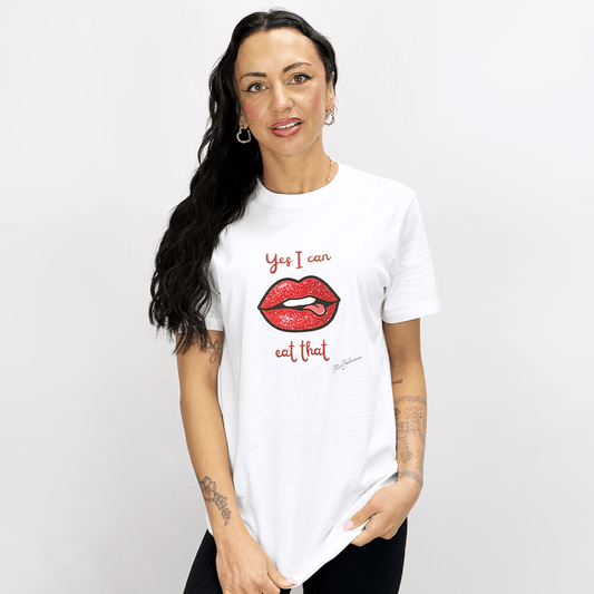 Yes I can eat that T-Shirt for White diabetes supplies and insulin pumps