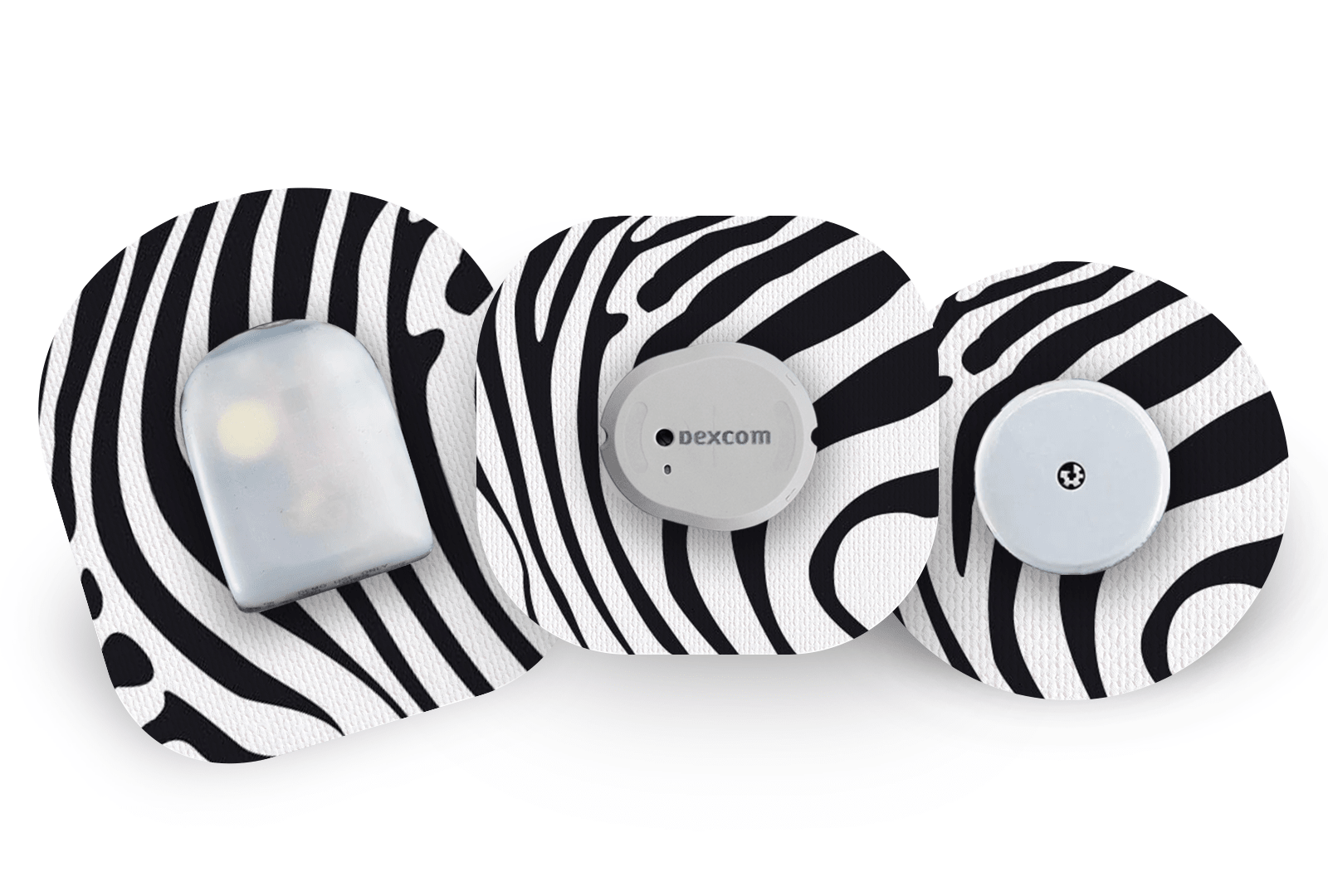 Zebra Print Patch for Freestyle Libre diabetes supplies and insulin pumps