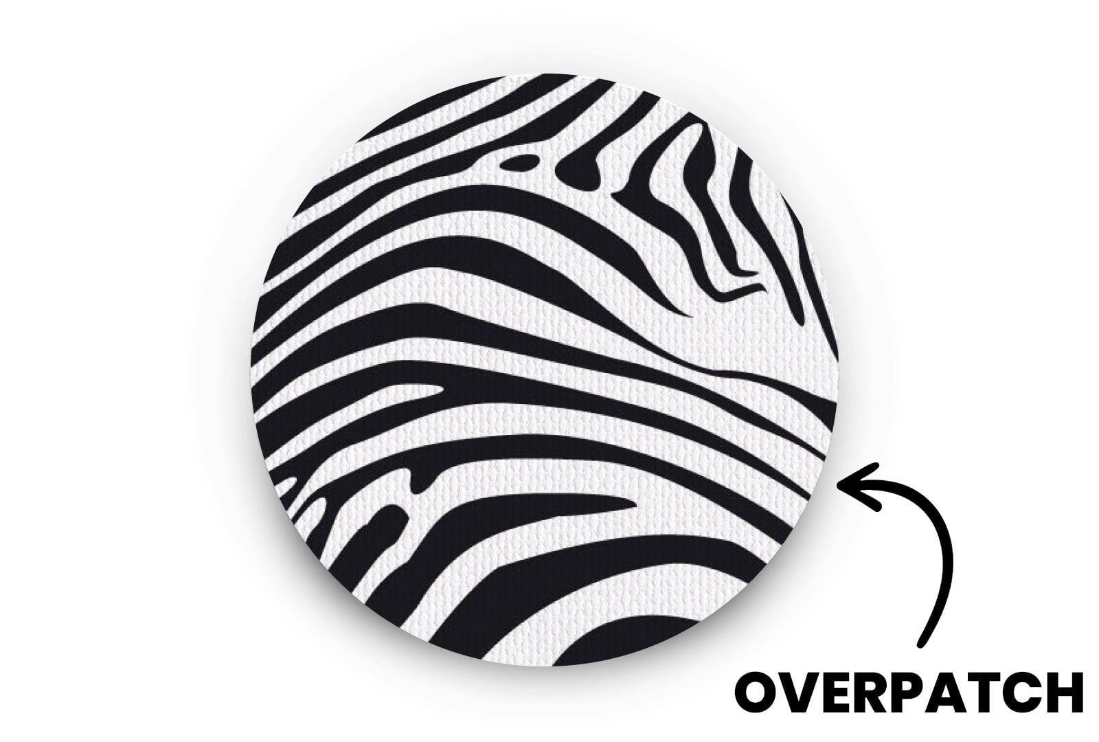 Zebra Print Patch - Overpatches for Single diabetes supplies and insulin pumps