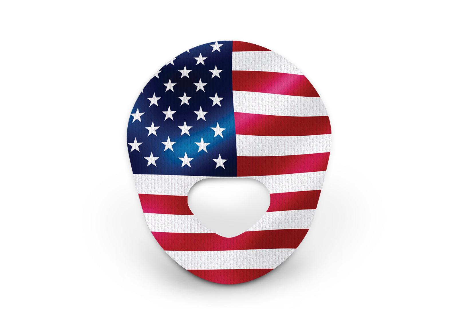 American Flag Patch for Guardian Enlite diabetes CGMs and insulin pumps