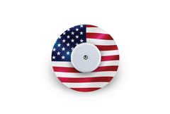 American Flag Patch for Freestyle Libre 2 diabetes CGMs and insulin pumps