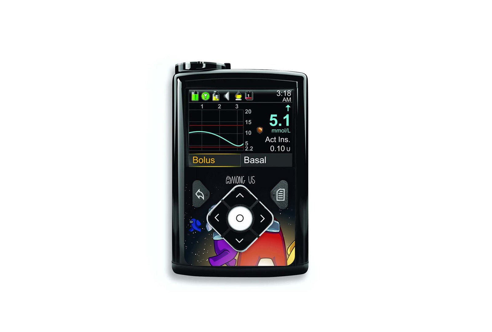 Among Us Sticker for Medtronic Minimed 640g, 680g, 780g diabetes supplies and insulin pumps