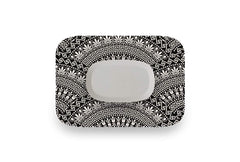 Black Pattern Patch - GlucoRX Aidex for Single diabetes CGMs and insulin pumps