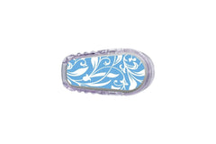Blue and White Flowers Sticker for Dexcom G6 / One Sensor diabetes CGMs and insulin pumps