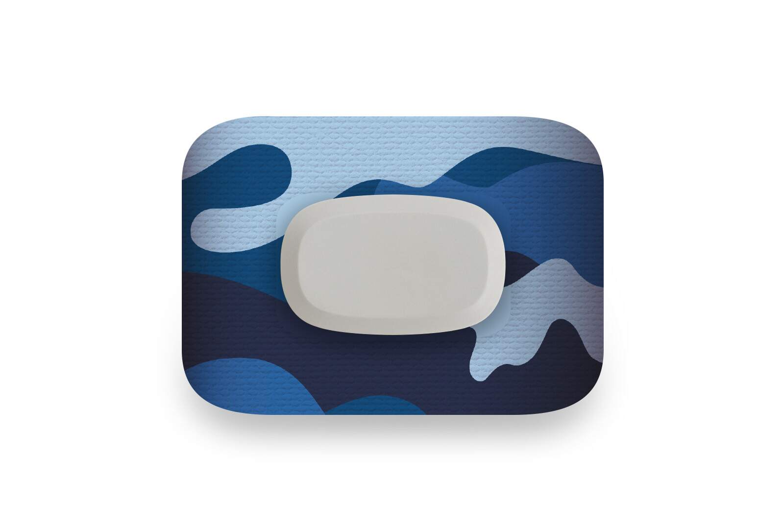 Blue Camo Patch - GlucoRX Aidex for Single diabetes CGMs and insulin pumps