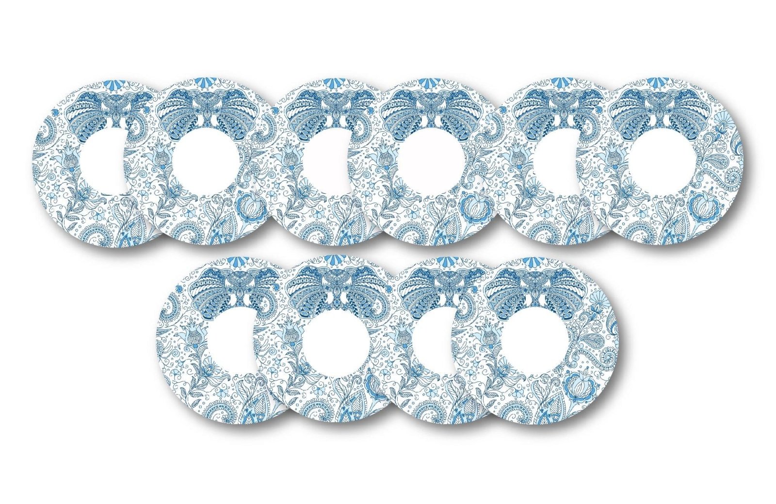 Blue Elephant Patch Pack for Freestyle Libre - 10 Pack diabetes CGMs and insulin pumps